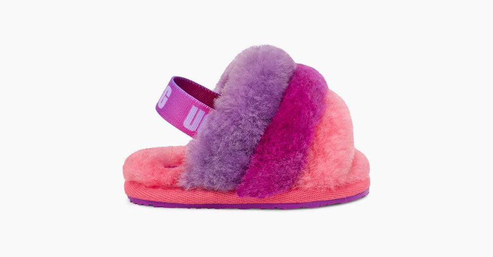 Ugg Slides Canada - Ugg Kids' Fluff Yeah Pink / Purple Rainbow